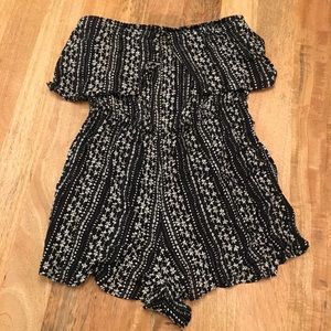 Free People Rosa Strapless Romper in blue